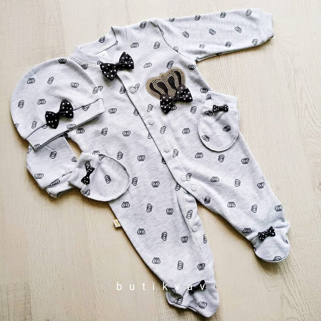 Erkek Bebek Kral Taç Süslemeli Hastane Çıkışı 13 ay